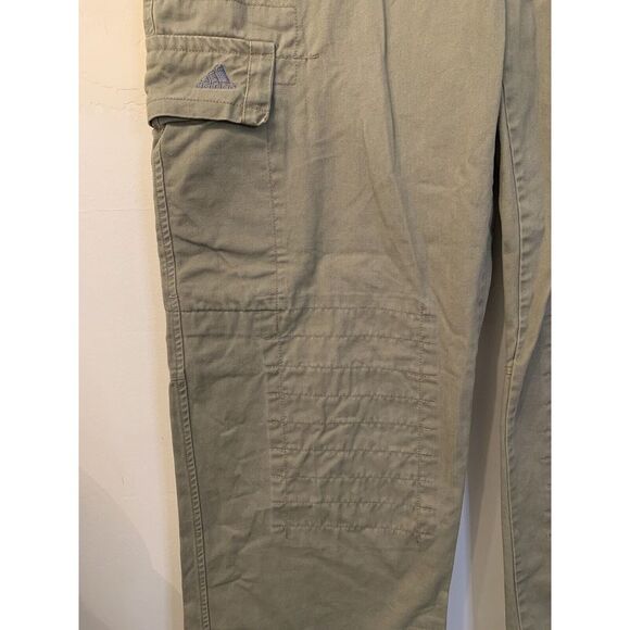 Adidas Cargo Pants Double Knee Men's XL Olive Loose Fit Wide Leg Skater Y2K 07' - Picture 4 of 16